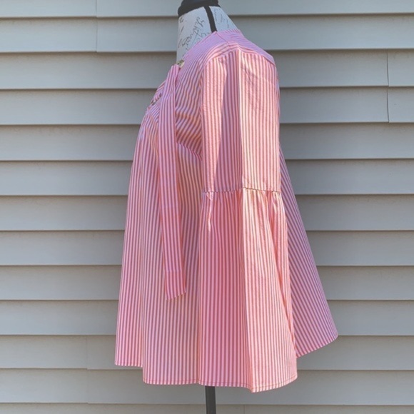 Michael Michael Kors Poppy Striped Bell Sleeve Top - Picture 6 of 15